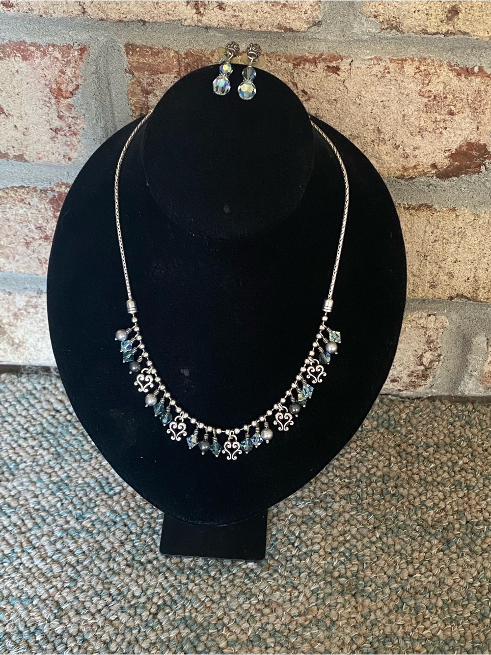 Vintage Brighton Set "Cannes" Necklace and Earrings Near Mint with Tin!